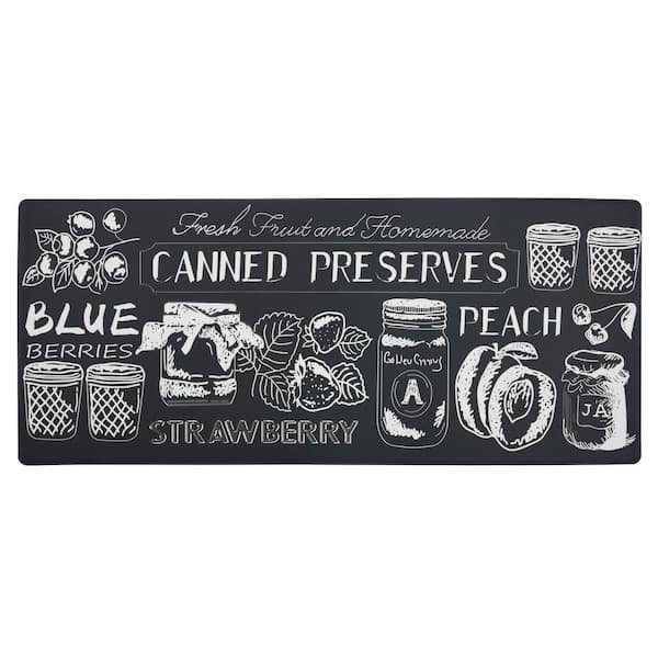 RayStar Black 20 in. x 31.5 in. PVC Kitchen Mat Anti-Fatigue Mat Non-Slip