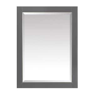 Allie 22 in. x 28 in. Surface Mount Medicine Cabinet in Twilight Gray Finish with Silver Trim