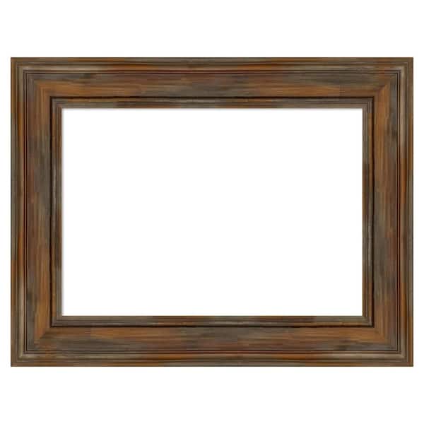 Amanti Art Alexandria Rustic Brown 26 in. x 20 in. Wood Framed Dry Erase Magnetic Memo Board