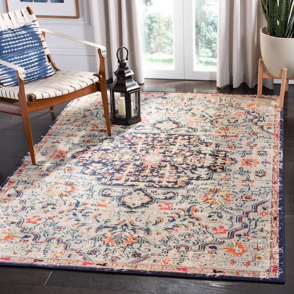 Madison Beige/Black 8 ft. x 10 ft. Border Area Rug