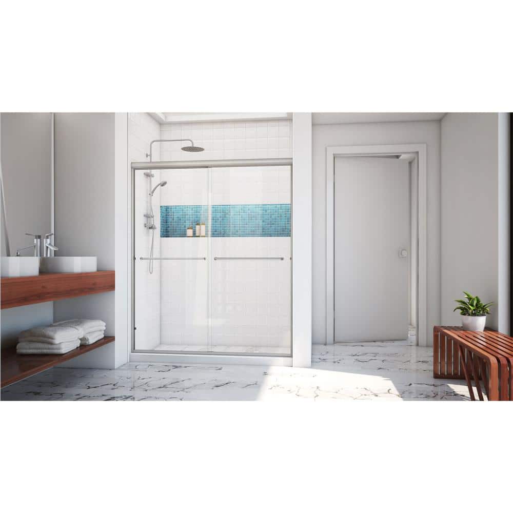 Alliance Pro LT 56-60 inch Clear Tempered Glass Semi-Frameless Shower Door
