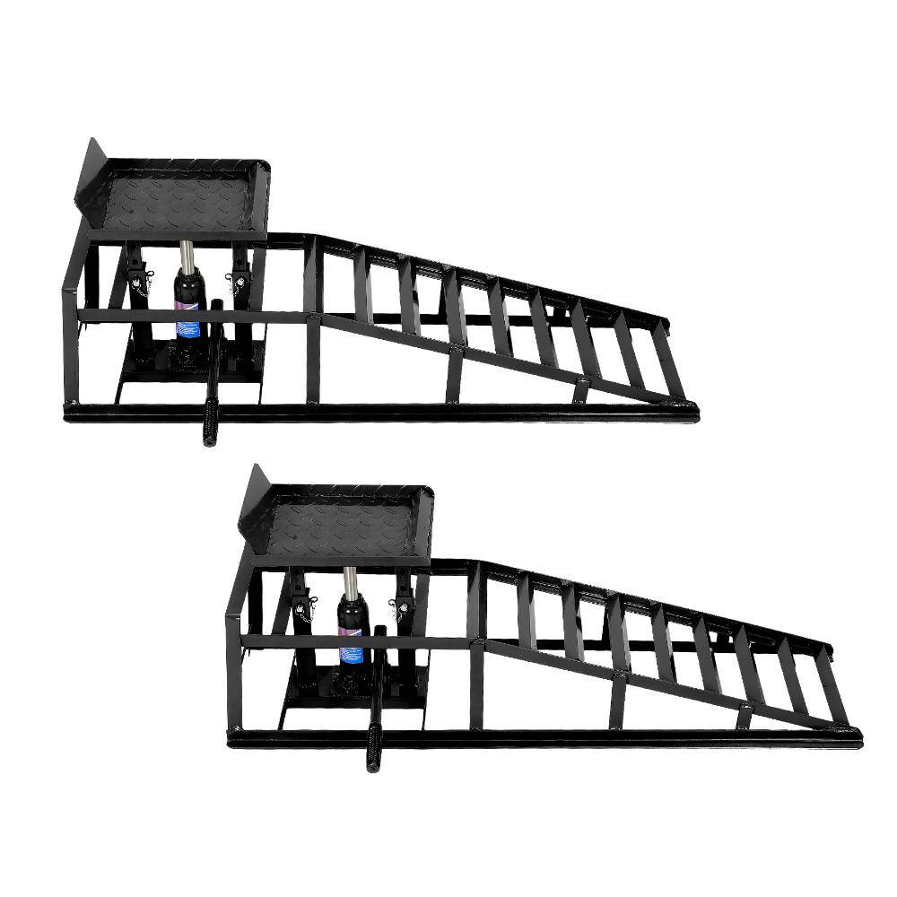 2-Pack 5 Ton (11000 lb) Heavy-Duty Steel Hydraulic Car Service Ramps, Adjustable Lift Height 9-16.21 in,Non-Slip Surface price history on PriceWatchPro