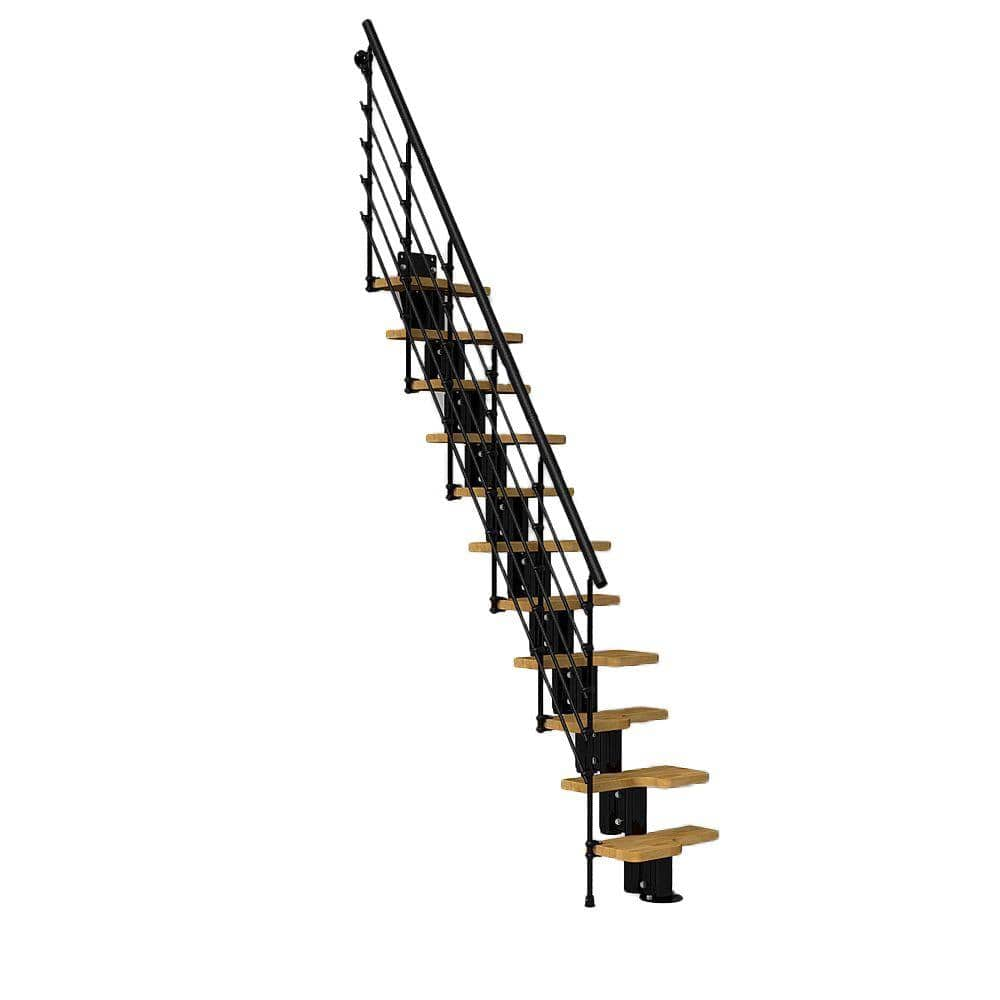 Arke Oak30.Xtra 22 in. Black Modular Staircase Kit K22051 - The Home Depot