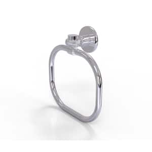 Continental Collection Towel Ring with Twist Accents in Polished Chrome