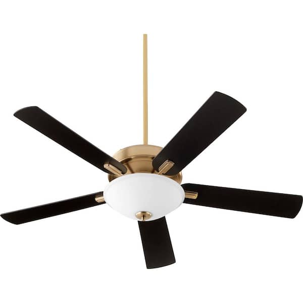 Quorum INTERNATIONAL Premier 52 in. Indoor Aged Brass Ceiling Fan