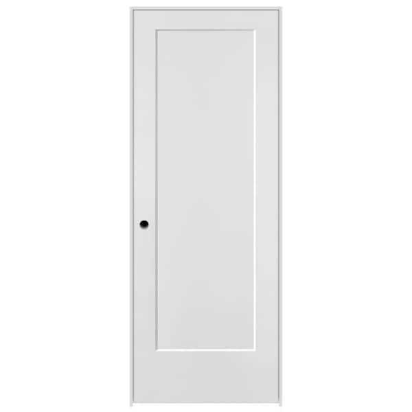Masonite 24 in. x 80 in. 1 Panel Lincoln Park Left-Handed Solid Core Primed Composite Single Prehung Interior Door
