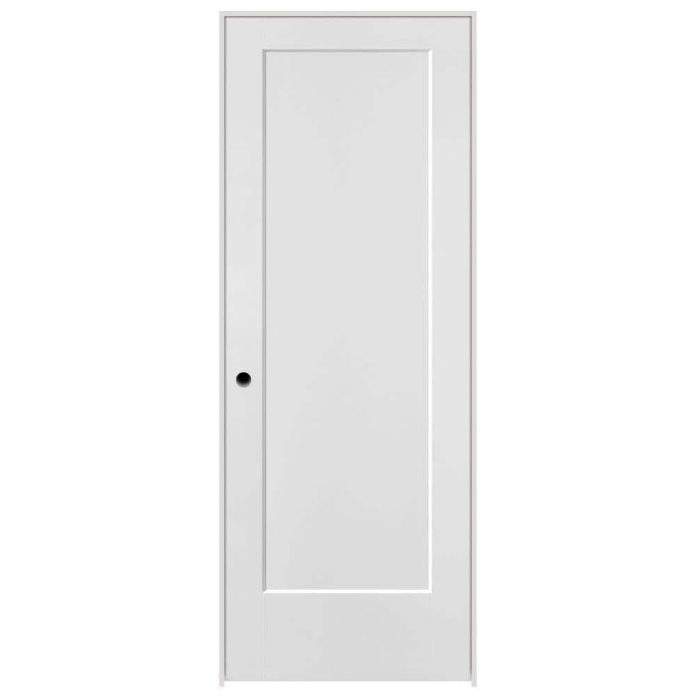 Masonite 30 in. x 80 in. 2 Panel Logan Hollow Core Right Hand White ...