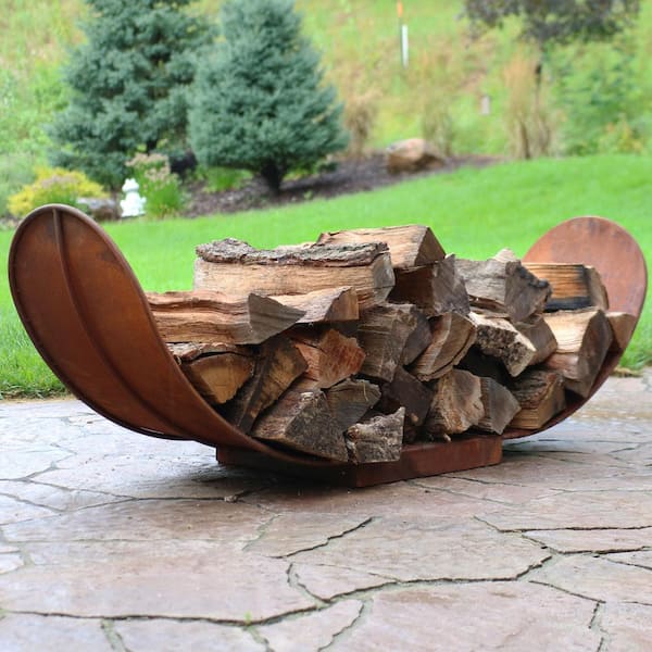 Firewood Rack Log Holder for Indoors/outdoors Oxidized Firewood