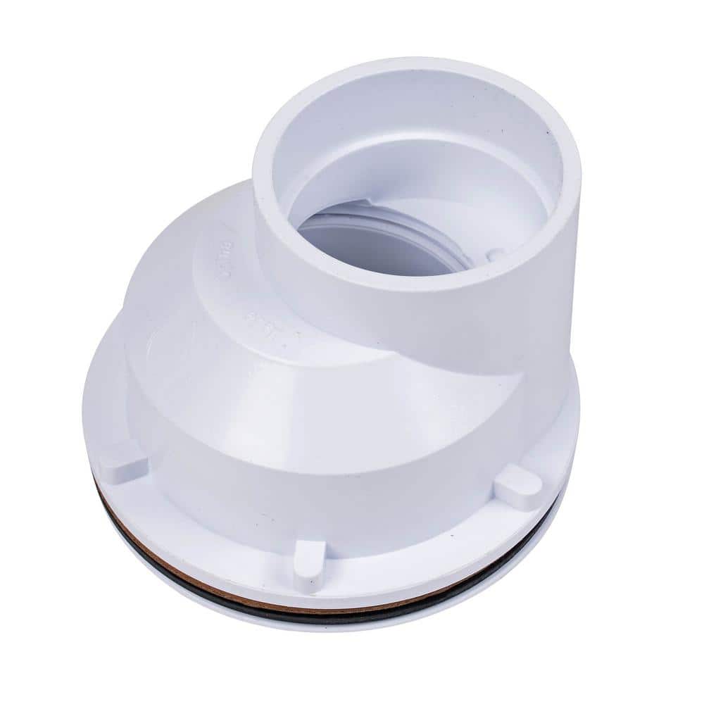 2-Inch PVC Offset Shower Drain with Stainless Steel Strainer