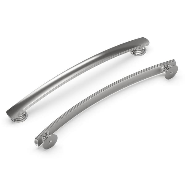 HICKORY HARDWARE American Diner 7-9/16 in. Modern Arch Cabinet Pull Satin Nickel Handle for Kitchen, Bathroom, and Furniture (1 Pack)
