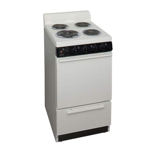 Premier 20-in 4 Burners 2.4-cu ft Freestanding Electric Range (White)