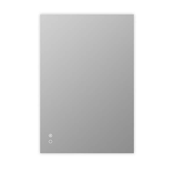Unbranded 40 in. W x 24 in. H Rectangular Frameless Wall Mount Bathroom Vanity Mirror in Silver with Backlit