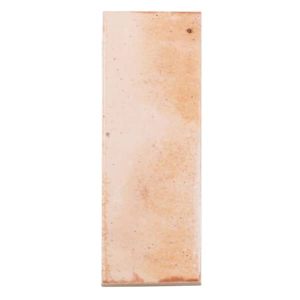 Apollo Tile Antiek Pink 2.58 in. x 7.9 in. Glossy Ceramic Subway Wall and Floor Tile Sample (0.14 Sq. ft./case) (1-pack)