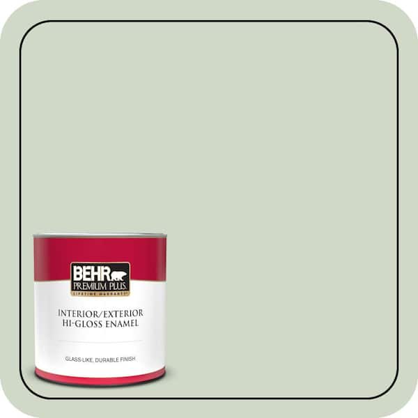 BEHR PREMIUM PLUS 1 qt. #HDC-CT-25 Bayberry Frost Hi-Gloss Enamel Interior/Exterior Paint & Primer