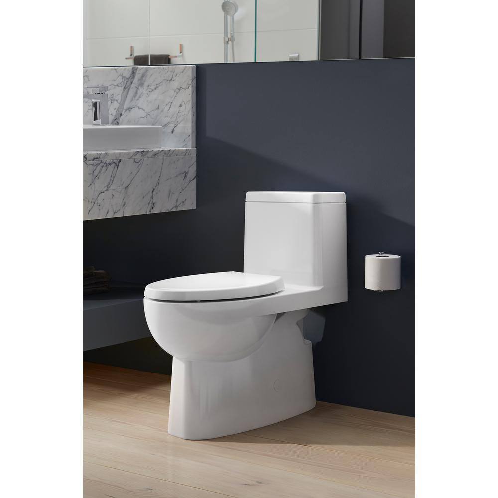 White High Efficiency Elongated Free Standing Toilet