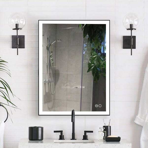 24 in. W x 32 in. H Rectangular Frameless LED Wall Mount Anti-Fog Modern  Decorative Bathroom Vanity Mirror 2023-1-7-5 - The Home Depot