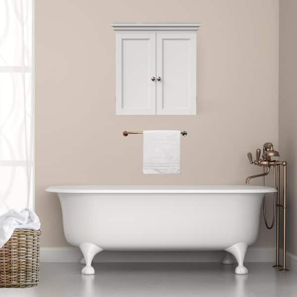 Teamson Home Stratford 22.25-in x 24-in x 8-in White Bathroom Wall Cabinet