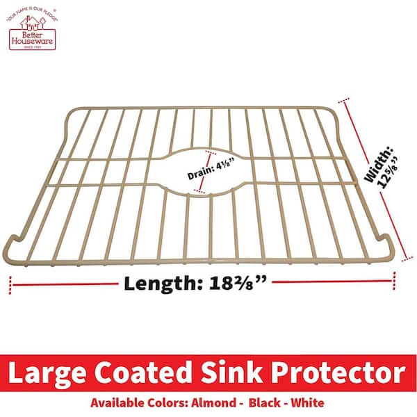 Better Houseware Almond Steel Sink Bottom Grid Protector