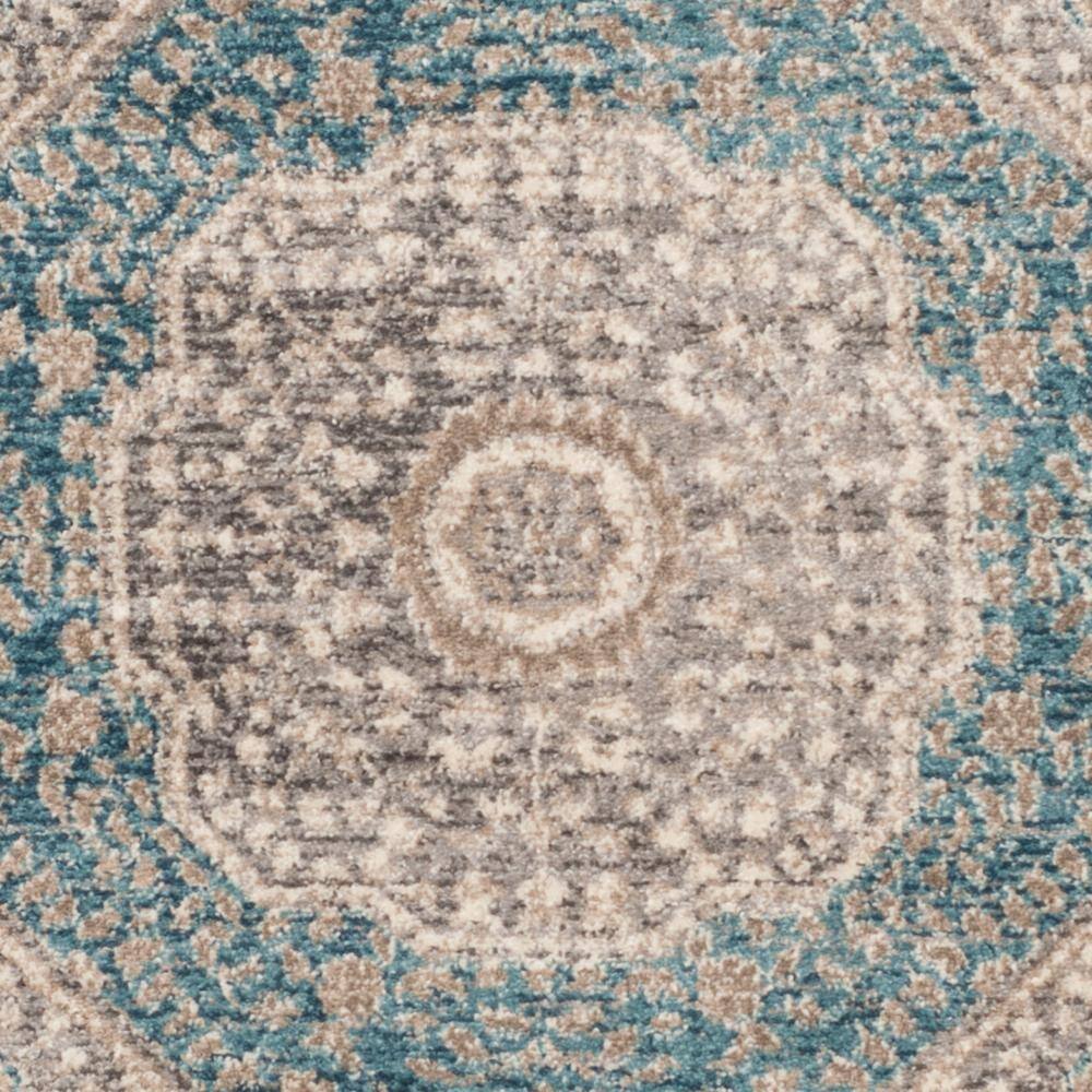 Luxor Elegance 3' x 5' Light Grey/Blue Reversible Synthetic Area Rug