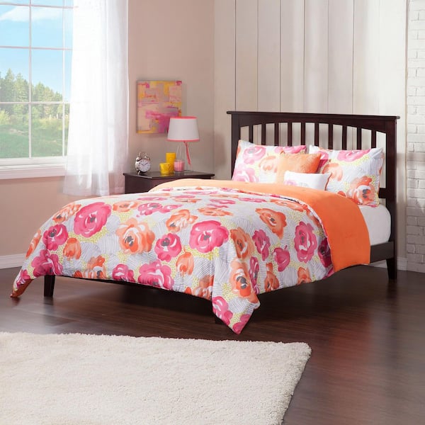 AFI Mission Espresso Full Platform Bed with Open Foot Board