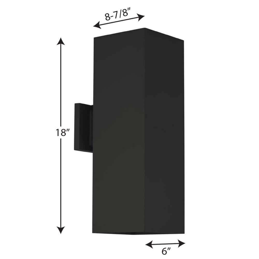Progress Lighting 18" Black Porcelain Outdoor Wall Sconce