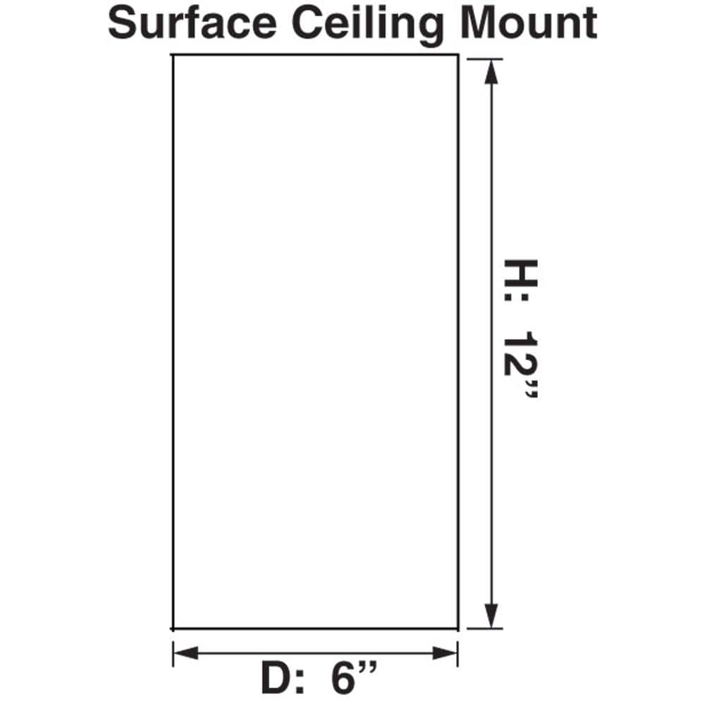 Black Aluminum 1-Light Flush Mount Ceiling Fixture