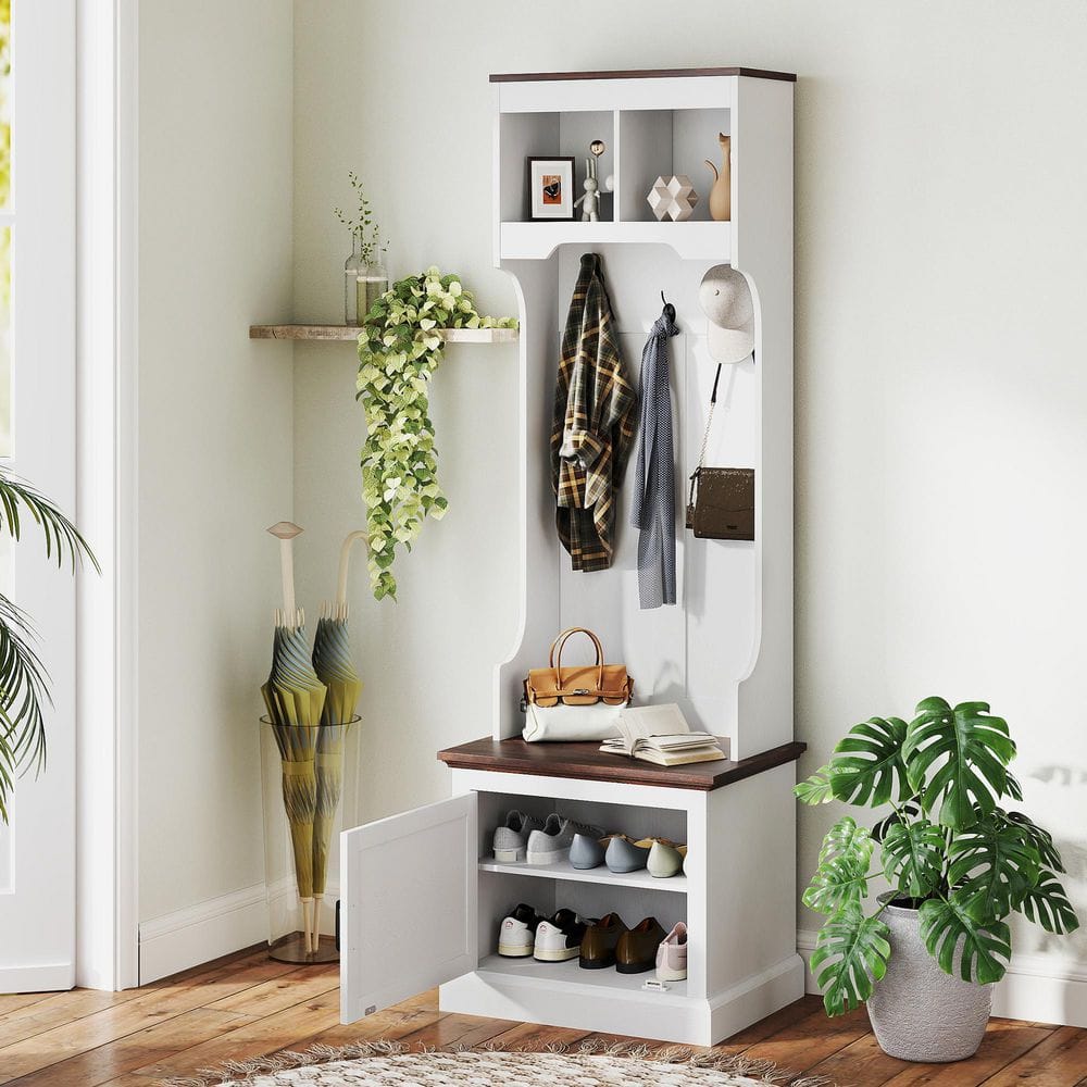 white-wood-grain-homcom-hall-