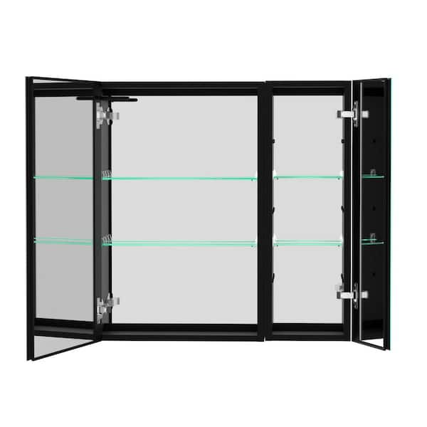 Boyel Living 30 in. W x 30 in. H Large Rectangular Matte Black S3