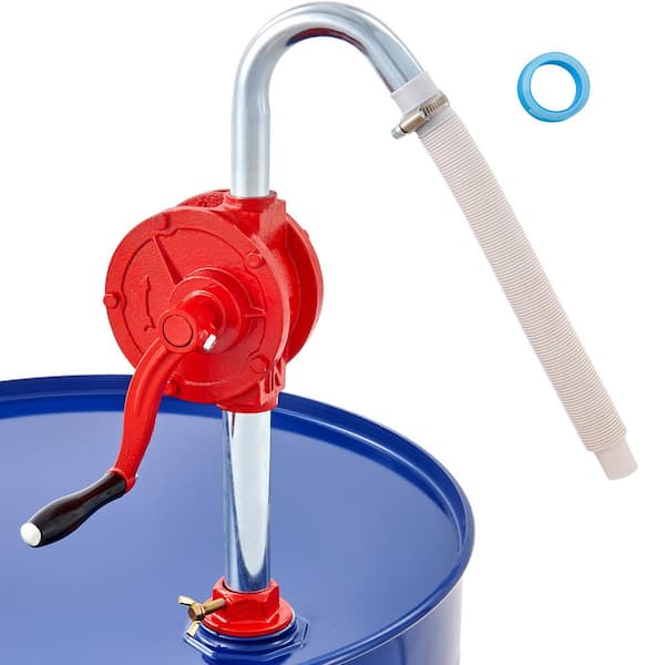 VEVOR 5 gal. - 55 gal. Drum Pump Rotary Barrel Pump 5 GPM Flow with 3-Section Suction Tube Assembly and Hose