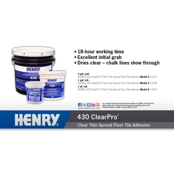 Henry Indoor And Outdoor Carpet Adhesive - 1 qt tub