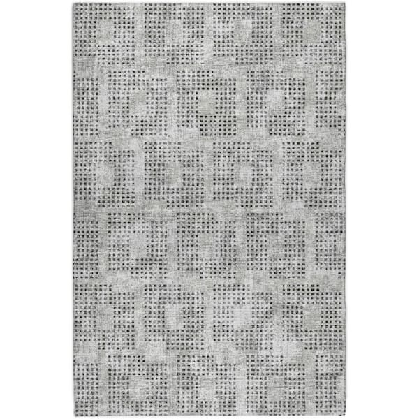 Dream Shag Premium Machine Washable Abstract ADS33 Gray 10 ft. x 14 ft. Area Rug