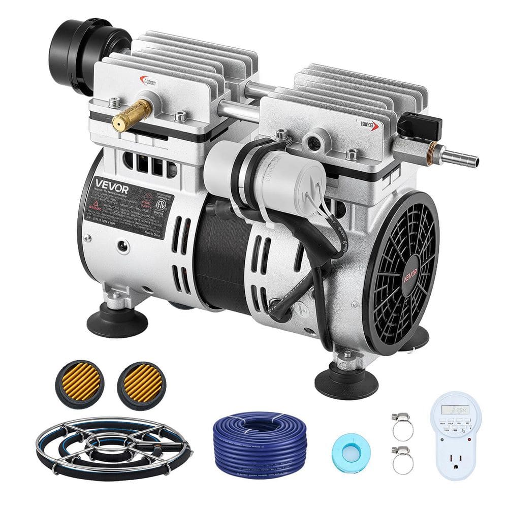 Pond Aerators, 3/4 HP Air Compressor, 5. 2CFM Aeration System for Lake up to 3 Acres, 1 Diffuser & 100' Weighted Tubings price history on PriceWatchPro