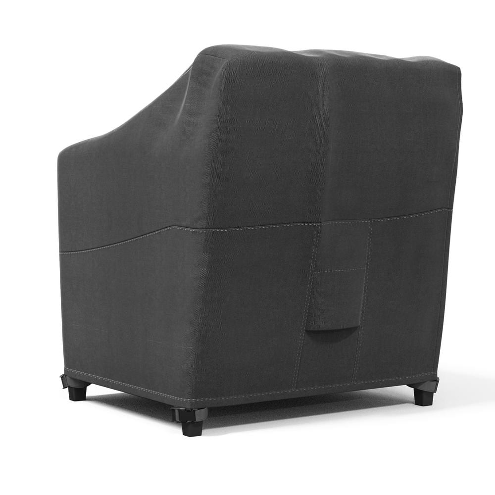 Black Heavy-Duty Weather Resistant Square Patio Chair Cover