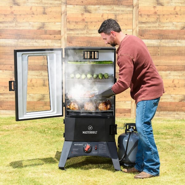 Masterbuilt Propane Smoker with Thermostat Control, 40 inch, Black