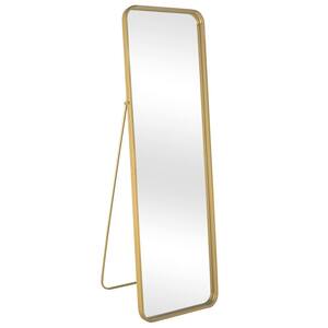 63.7 in. x 19.6 in. Modern Rectangle Iron Framed Gold Full Length Vanity Mirror