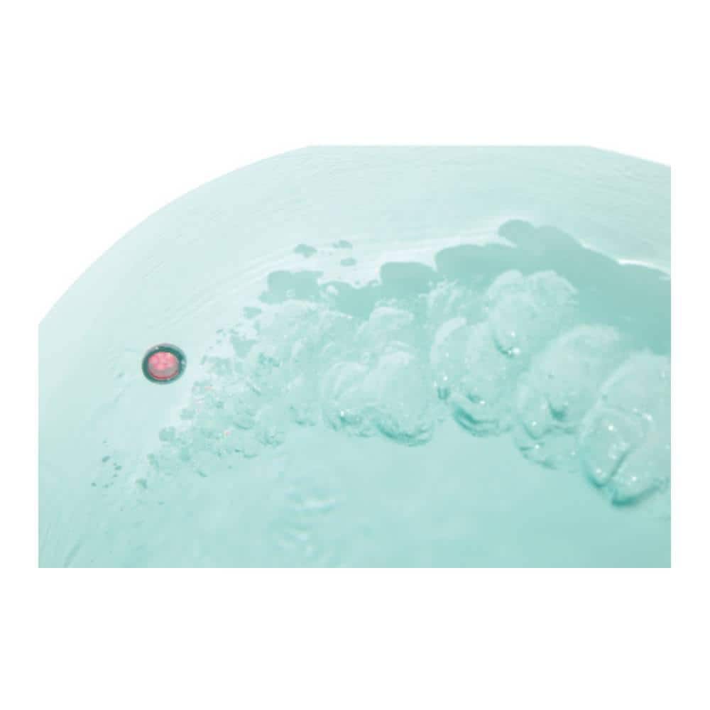 66'' Round White Acrylic Freestanding Air Bubble Bathtub