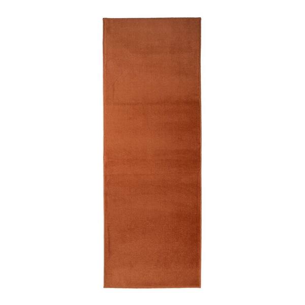 Solid Euro Burnt Orange 31 in. x 7 ft. Your Choice Length Stair Runner