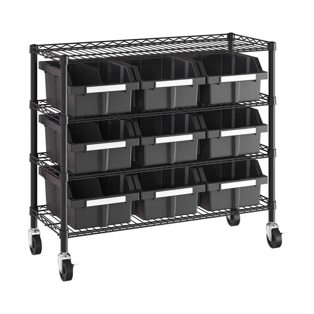 "4-Tier NSF 9-Bin Storage Rack, 36"" W x 14"" D x 31"" H" price history on PriceWatchPro