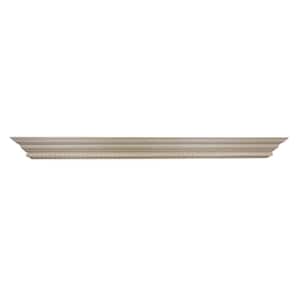 Expressions 5 ft. Colonial Poplar Stain Grade Wood Shelf Mantel