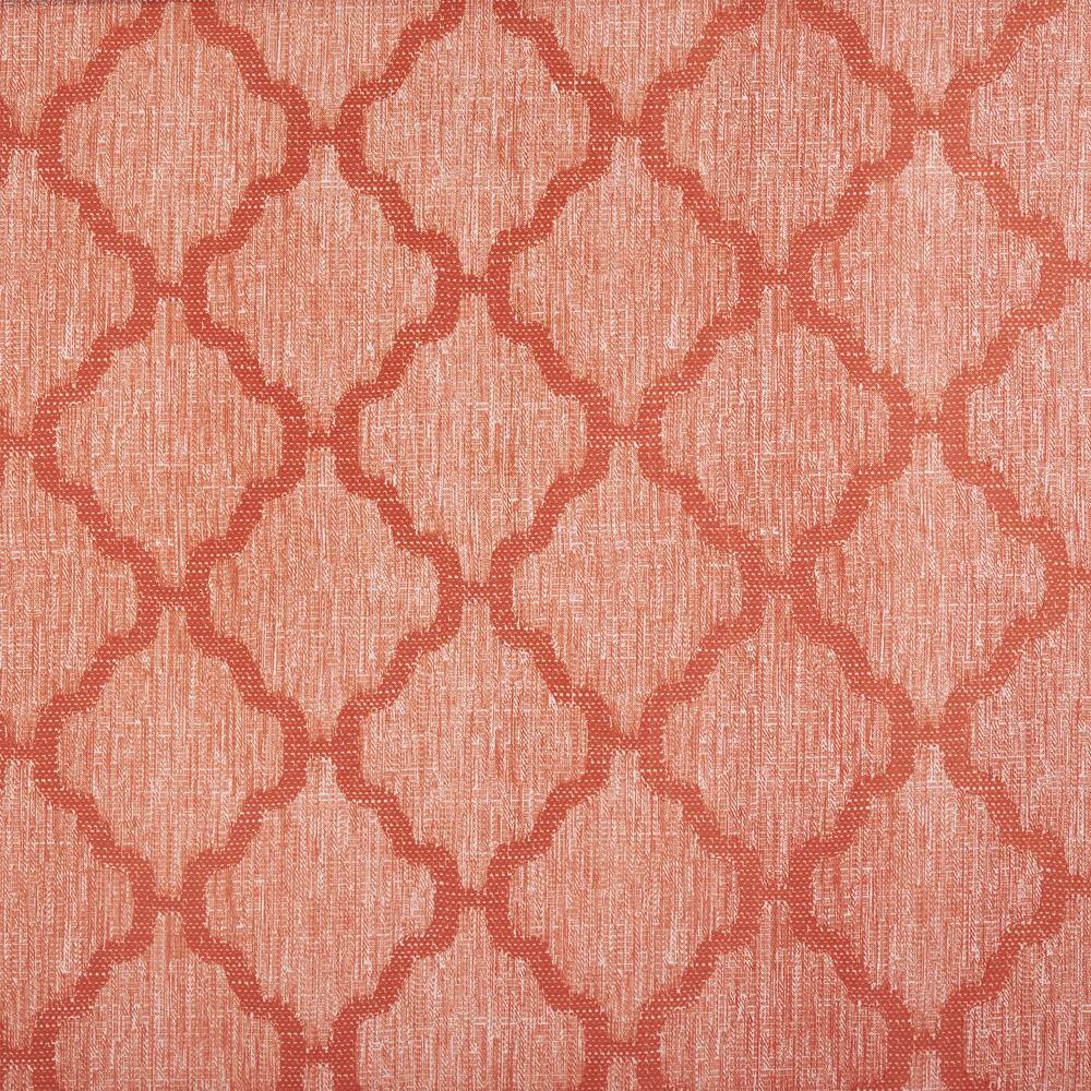 Colby Orange Polyester Light Filtering Trellis Valance
