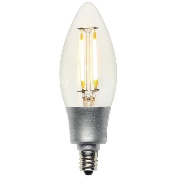 Westinghouse 40W Equivalent Soft White (2,700K) Decorative B11 Torpedo Candelabra Base Dimmable Filament LED Light Bulb
