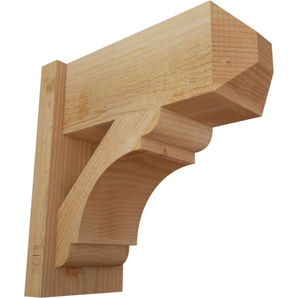 Ekena Millwork 8 in. x 18 in. x 18 in. Olympic Craftsman Rough Sawn Douglas Fir Outlooker