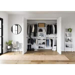 Closet Evolution Premium 60 in. W - 96 in. W White Wood Closet System WH55