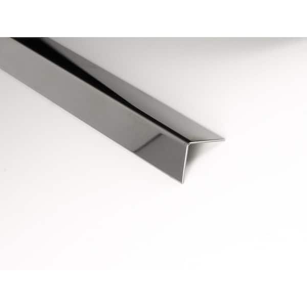 Indlejre Anger Rang ACEROS SILVA LLC Silver Mirrored 0.59 in. D x 0.59 in. W x 96 in. L Square  Shape Stainless Steel Molding and Transition Trim ASMSEDGE59 - The Home  Depot