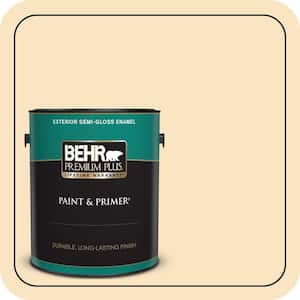 BEHR ULTRA #340C-2 Havana Cream Satin Enamel Exterior Paint