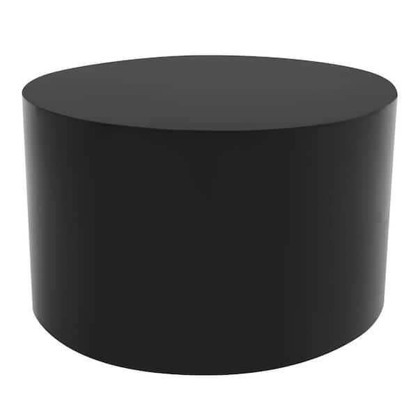 YIYIBYUS 19.68 in. x 11.81 in. Black Round Metal Iron Decorative Stand Round Display Pedestal Stand Sculpture Display Stand