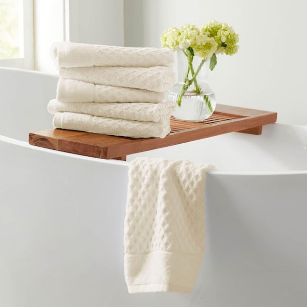 Ivory Ultra-Soft 100% Cotton Diamond Waffle 6-Pack Hand Towels
