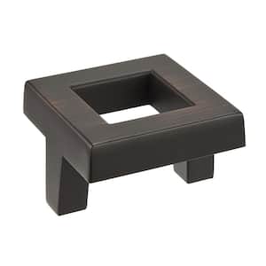 Clairlea 1-5/8 in. (42 mm) Brushed Oil-Rubbed Bronze Transitional Square Cabinet Knob