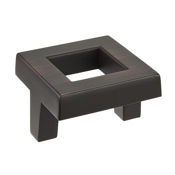 Richelieu Hardware Clairlea Collection 1-5/8 in. (42 mm) Modern Brushed Oil-Rubbed Bronze Square Cabinet Knob