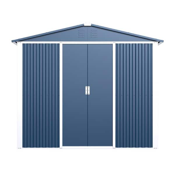 Aobabo Professional Install Metal Shed 8.6 ft. W x 6.3 ft. D Metal Shed with Sliding Door (54 sq. ft.)